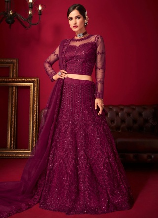 Gleaming Embroidered Engagement Lehenga Choli