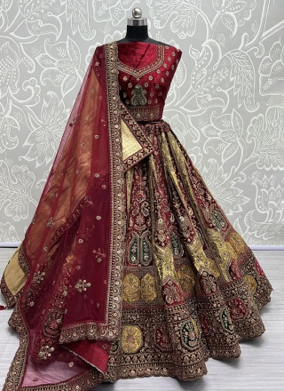 Gleaming Sequins Velvet Lehenga Choli