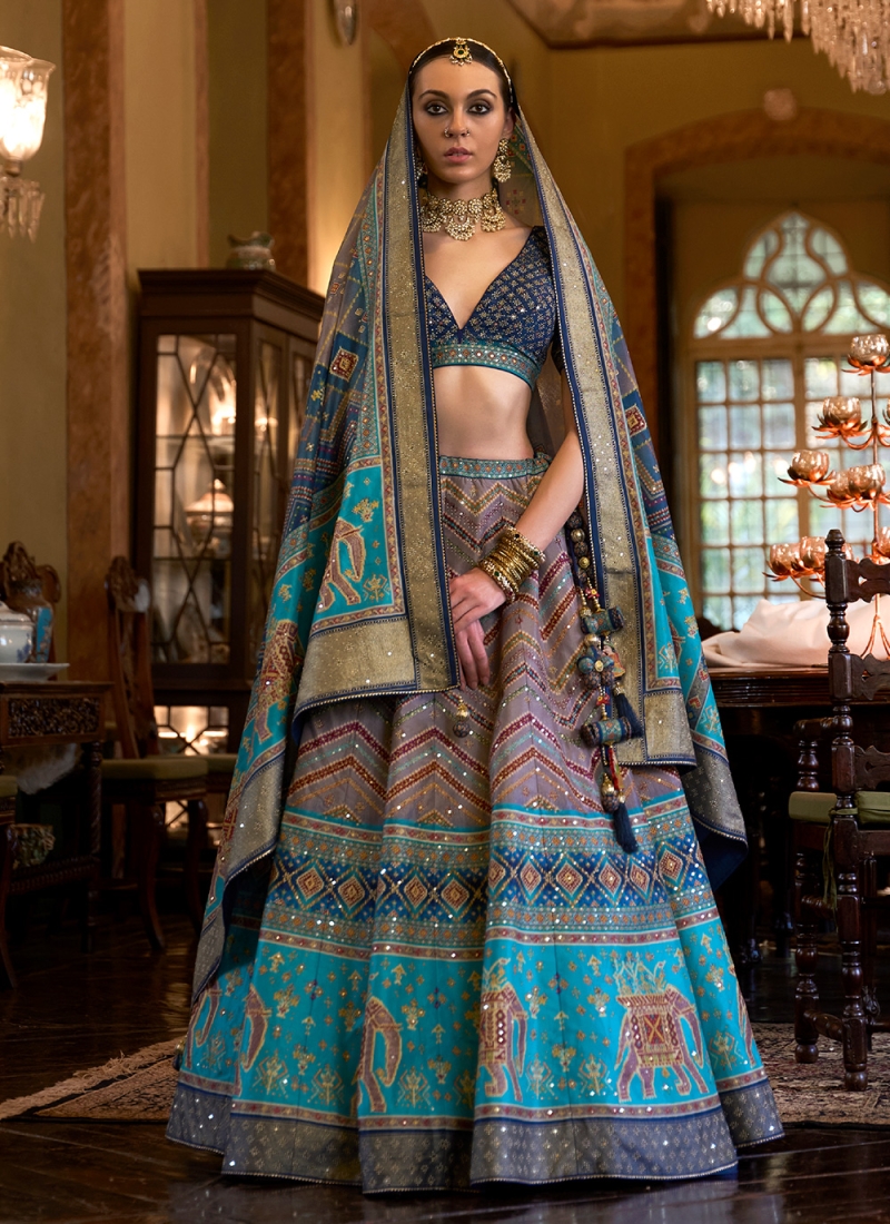 Self Made Multicolor Banarasi Gown