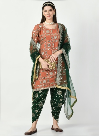 Glorious Faux Georgette Engagement Readymade Salwar Kameez