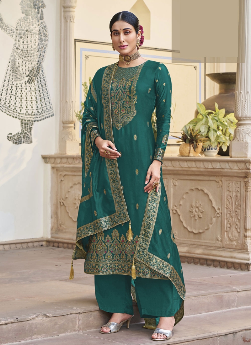 Grandiose Silk Woven Trendy Salwar Kameez