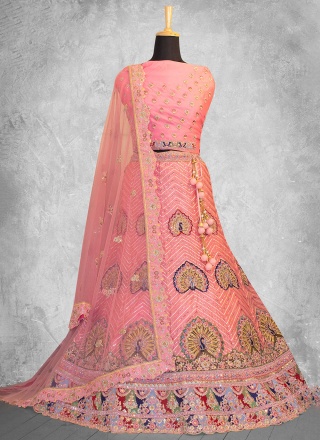 Gratifying Thread Work Georgette Designer Lehenga Choli