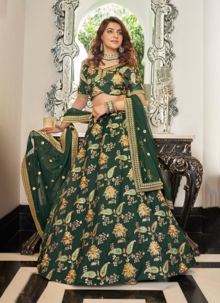 Green Art Silk Lehenga Choli