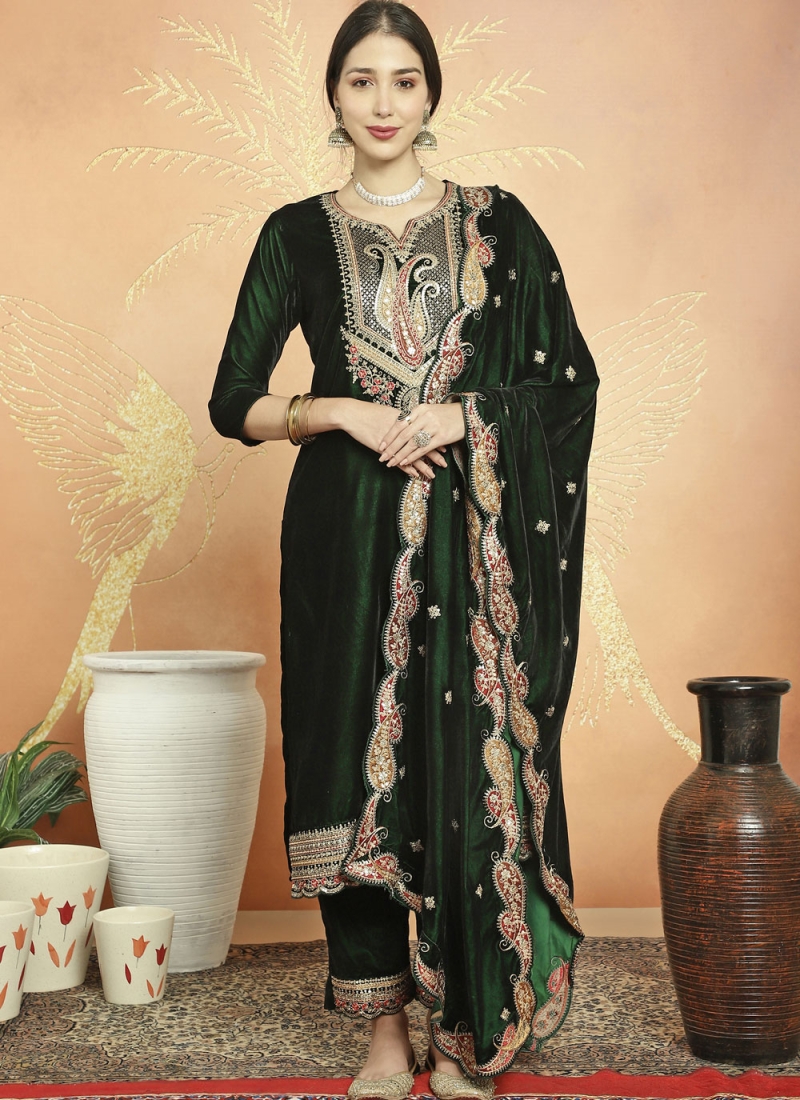 Green Ceremonial Pant Style Suit