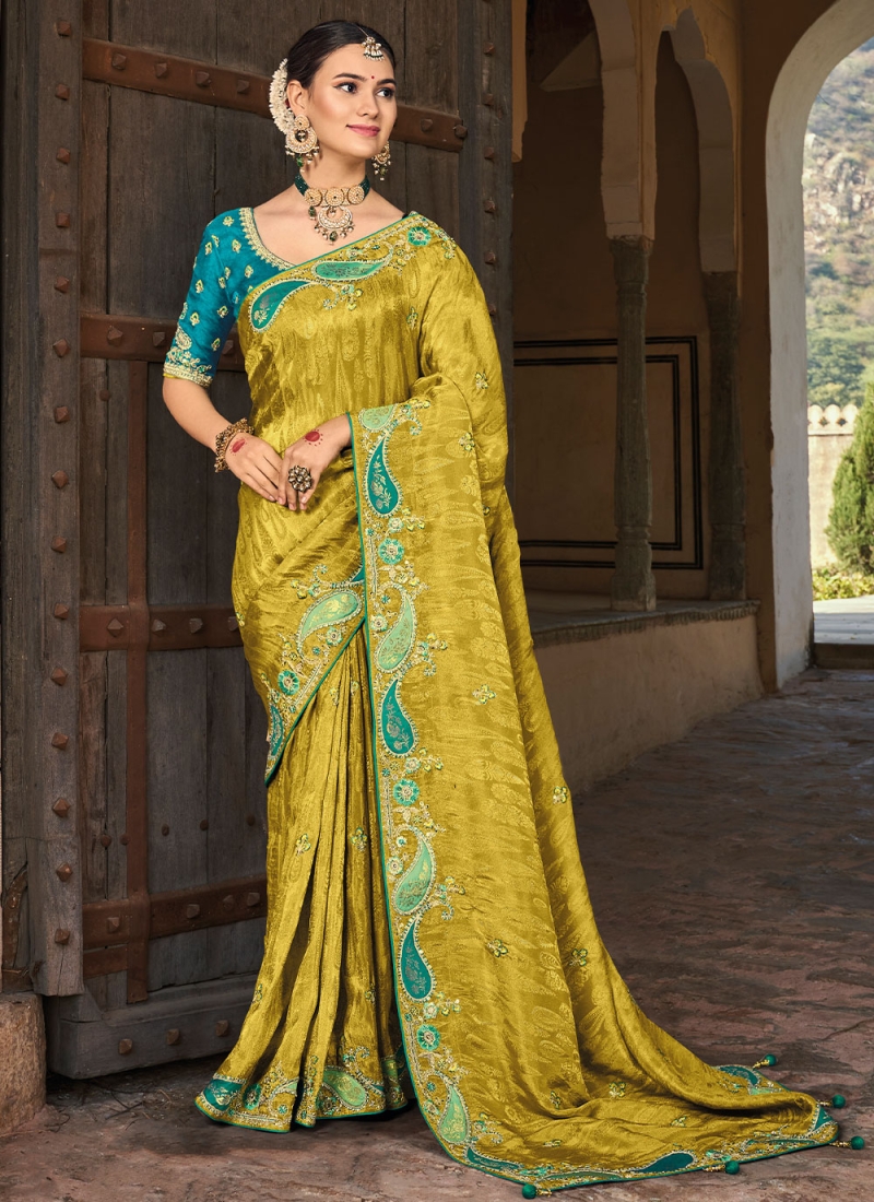 Green Color Trendy Saree