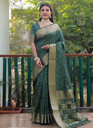 Green Mehndi Saree