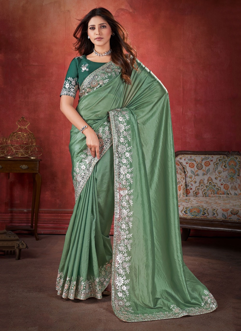 Green Silk Zari Classic Saree