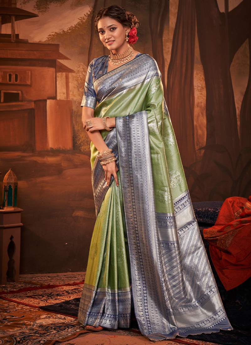 Green Weaving Sangeet Classic Saree