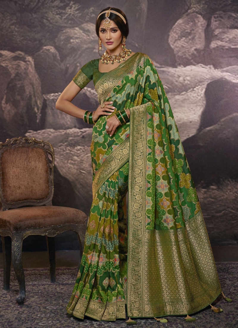 Green Weaving Saree