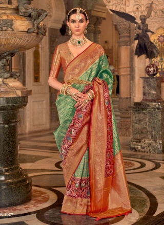 Green Weaving Trendy Saree