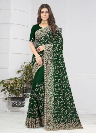 Green Wedding Classic Saree