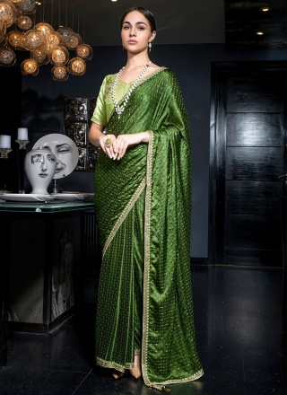 Green Woven Ceremonial Contemporary Saree