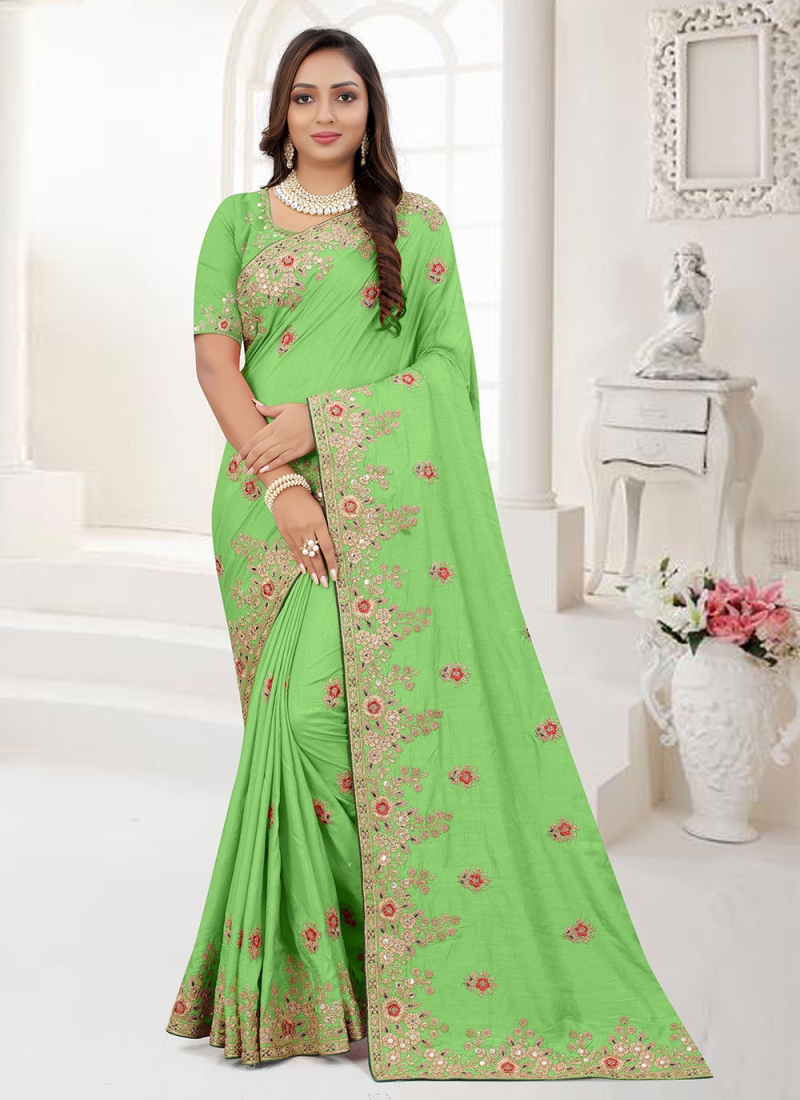 Green Zari Ceremonial Classic Saree