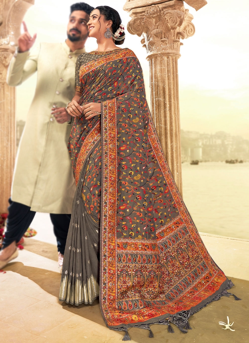 Buy Vaani Creation Woven Kanjivaram Jacquard, Art Silk Pink Sarees Online @  Best Price In India | Flipkart.com