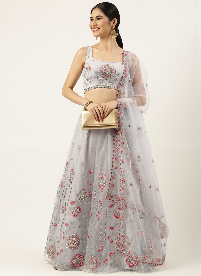 Grey Sangeet Trendy A Line Lehenga Choli