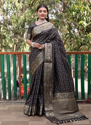 Grey Sangeet Trendy Saree