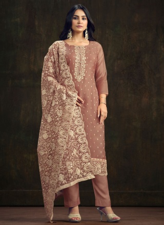 Gripping Organza Swarovski Trendy Salwar Suit