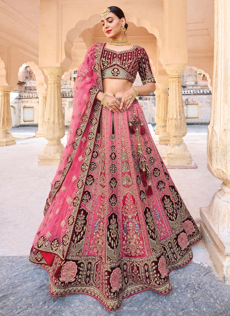 Gripping Silk Resham Trendy Lehenga Choli