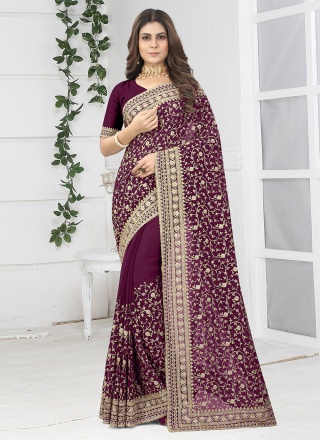 Immaculate Georgette Engagement Designer Saree