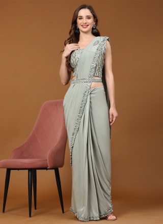 Imported Saree in Grey