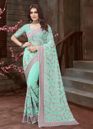 Innovative Georgette Resham Designer Saree