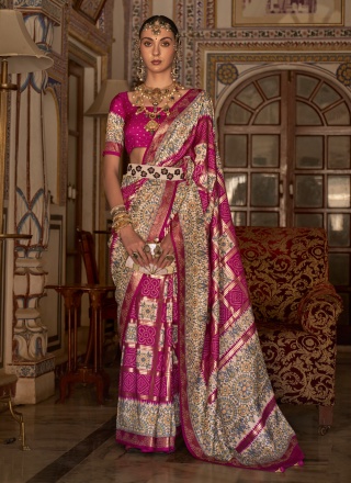 Innovative Silk Digital Print Designer Saree