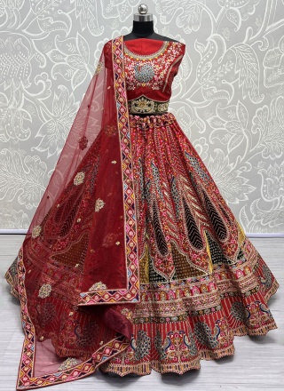 Intrinsic Red Bridal Lehenga Choli