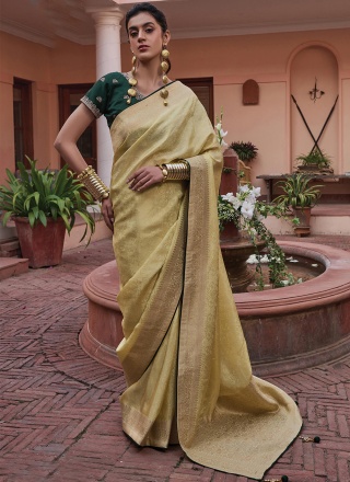 Invigorating Green Contemporary Saree