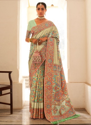 Invigorating Kashmiri Multi Colour Classic Saree