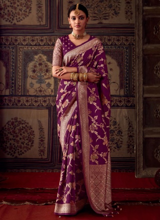 Latest Banarasi Silk Contemporary Saree
