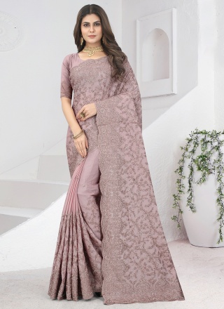 Lavender Color Saree