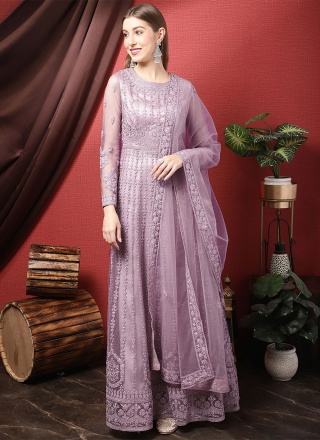 Lavender Festival Long Length Salwar Kameez