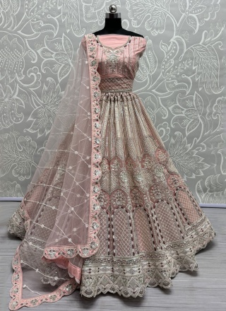 Lavish Net Peach Dori Work Trendy Lehenga Choli