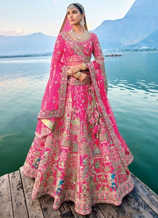 Magnetic Embroidered Silk Trendy Lehenga Choli