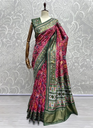 Nice Weaving Silk Pink Saree