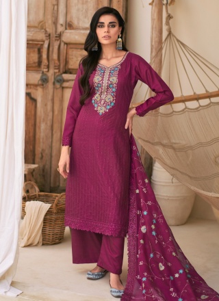 Magnetize Silk Rani Salwar Kameez