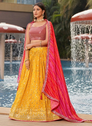 Majestic Georgette A Line Lehenga Choli