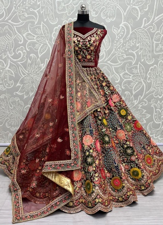 Majesty Velvet Diamond Trendy Lehenga Choli