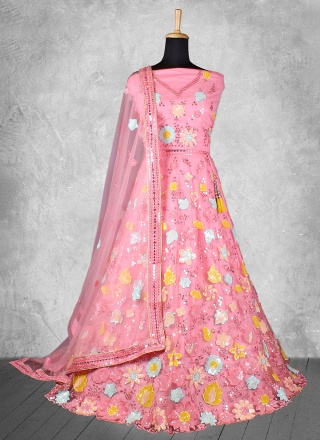 Mesmerizing Satin Silk Embroidered Trendy Lehenga Choli