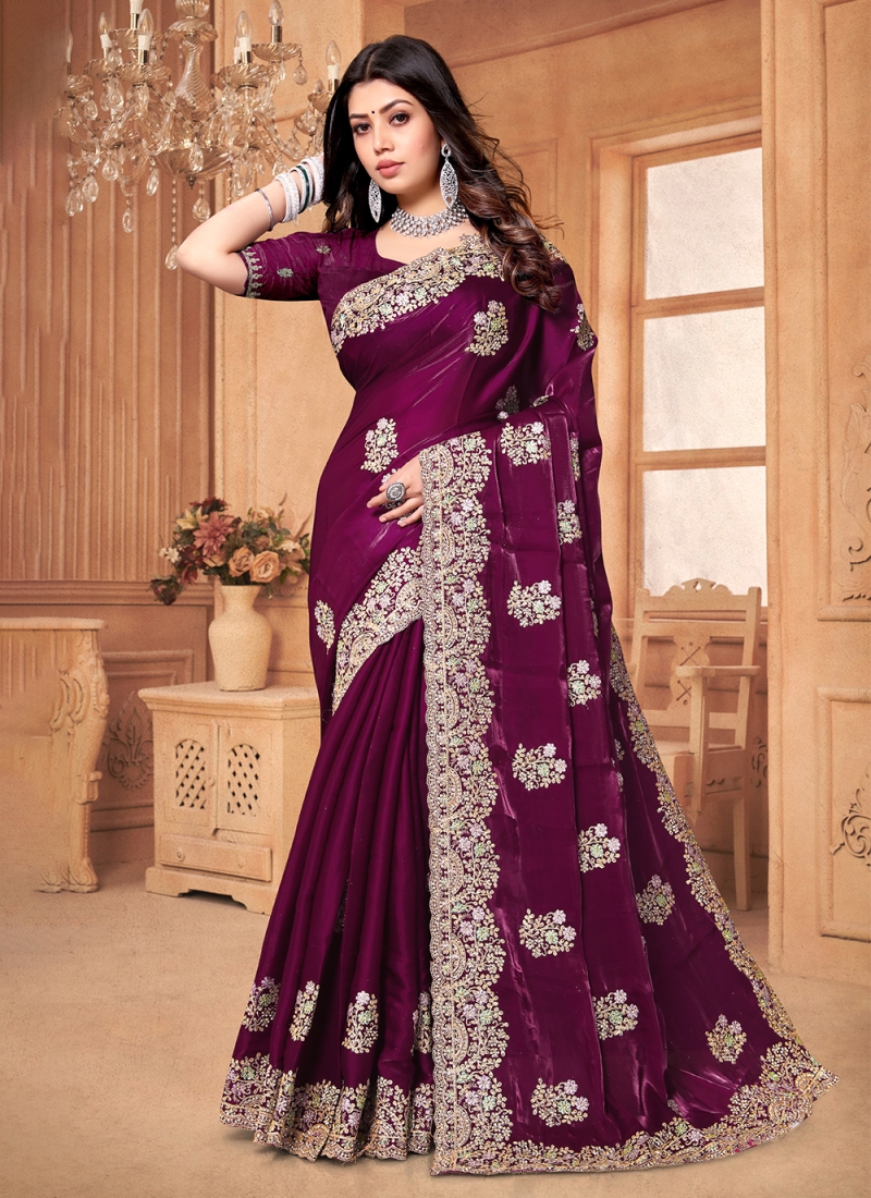 Modern Embroidered Reception Contemporary Style Saree