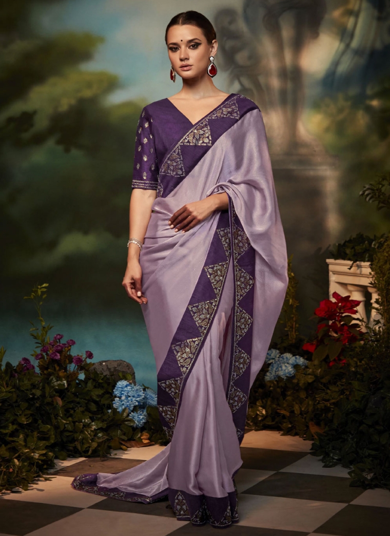 Modern Purple Festival Trendy Saree