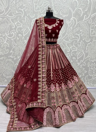 Monumental Embroidered Wedding A Line Lehenga Choli