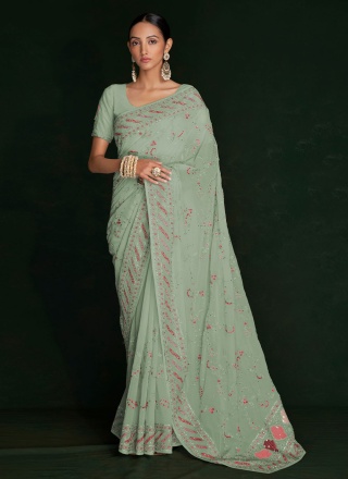 Monumental Georgette Trendy Saree