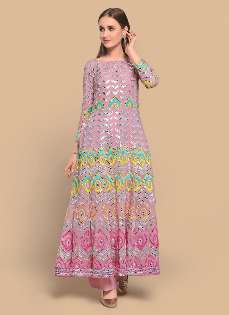Multi Colour Color Floor Length Gown