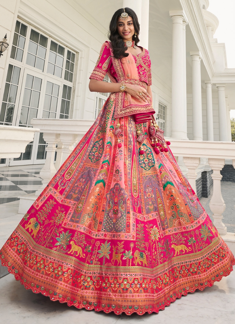 Multi Colour Color Long Choli Lehenga