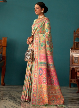 Multi Colour Pashmina Designer Saree