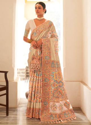 Multi Colour Pashmina Wedding Trendy Saree