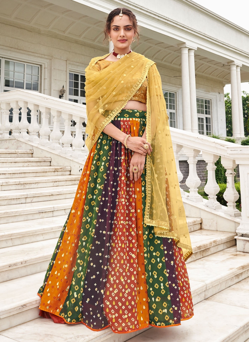 Multi Colour Reception Lehenga Choli