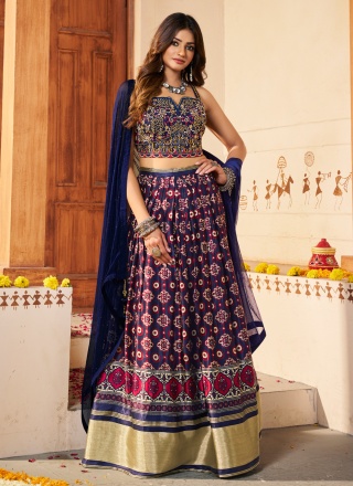 Multi Colour Reception Silk Lehenga Choli