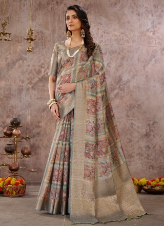 Multi Colour Sangeet Cotton Classic Saree